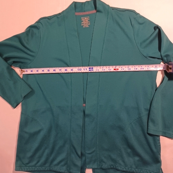 L.L. Bean Dark Jade Green Cardigan Women's XL - Picture 7 of 12